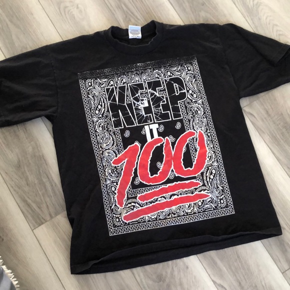 Vintage Looking Keep it 100 Tee - Picture 2 of 5